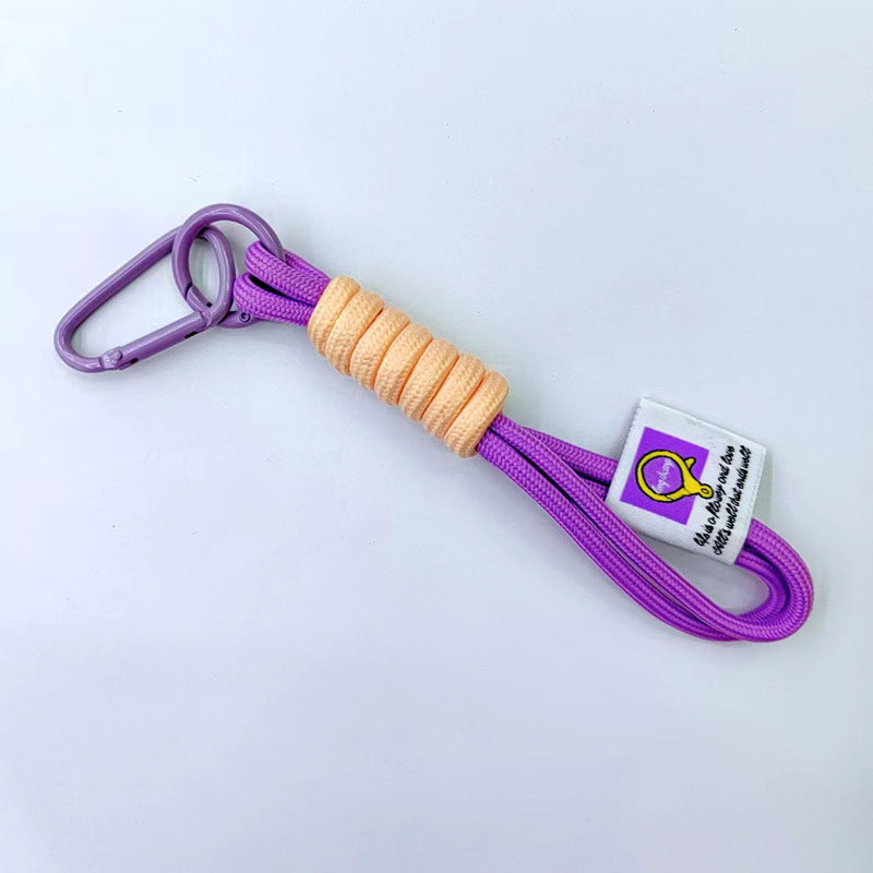 Wholesale Colorful Nylon Braided Rope Keychain